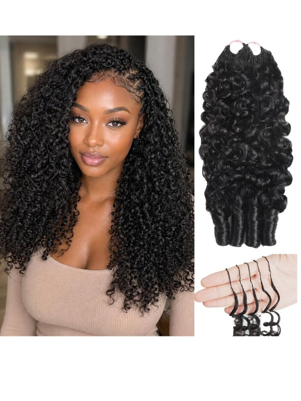 NEW Sterly 18" 120g Virgin Human Hair Burmese Curl Curly Crochet Extension